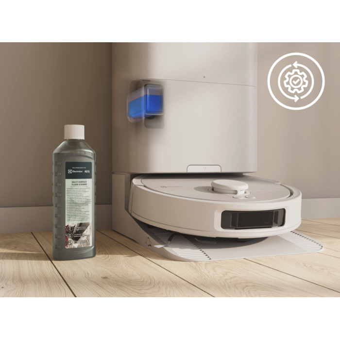 The automatically dispensed detergent keeps your mop fresh, no extra effort