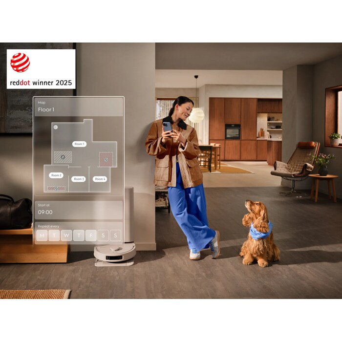 Control all functions and even use voice command with the app.