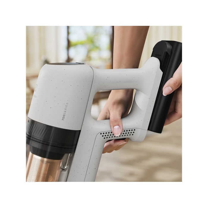 Battery-powered hand unit with compact design for easy portability and simple use.